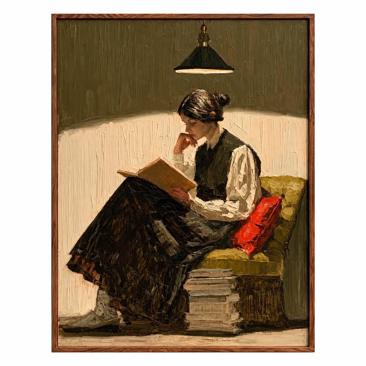 Impressionist Art | Lamplit Reader