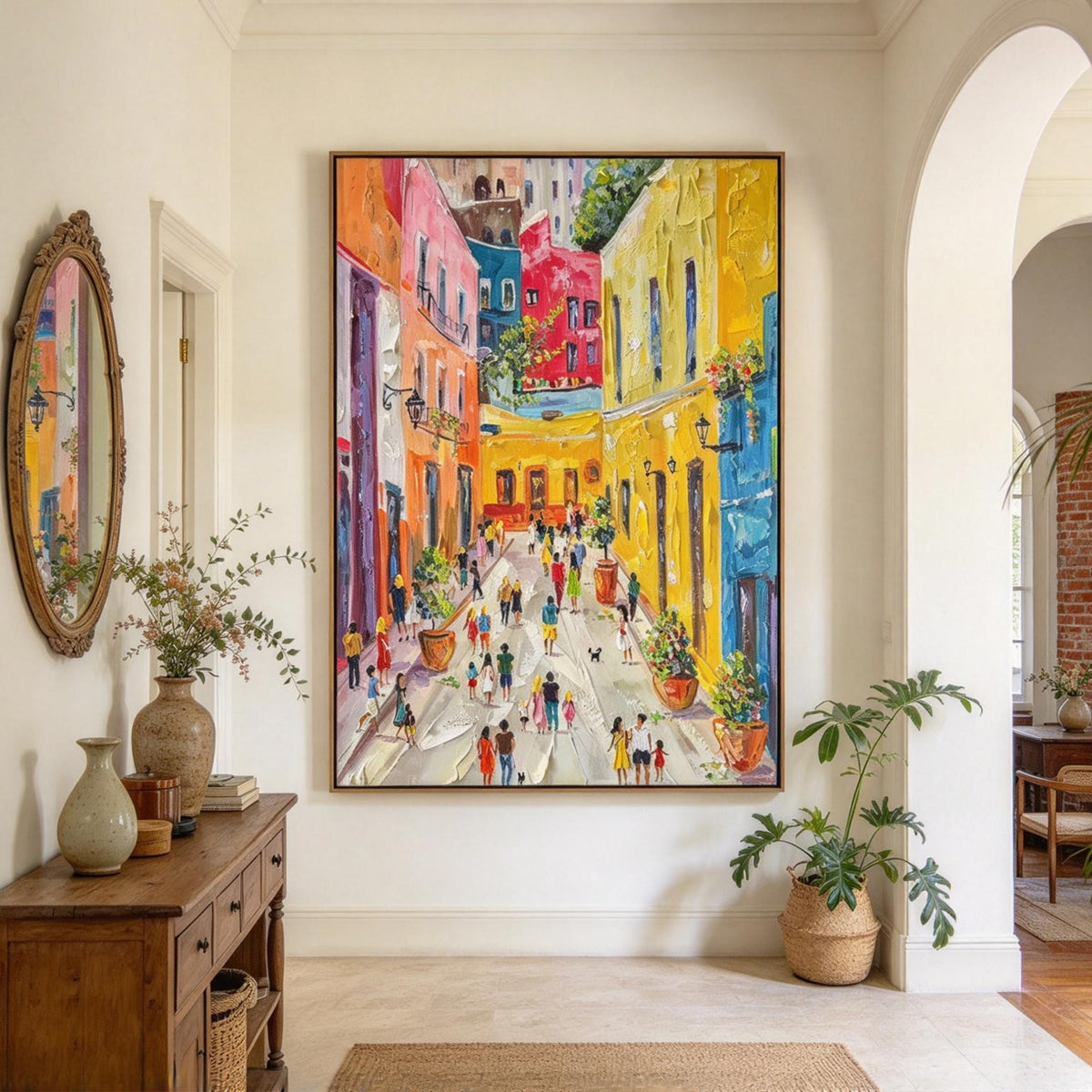 Contemporary Impressionist Cityscape | Sunlit Stroll