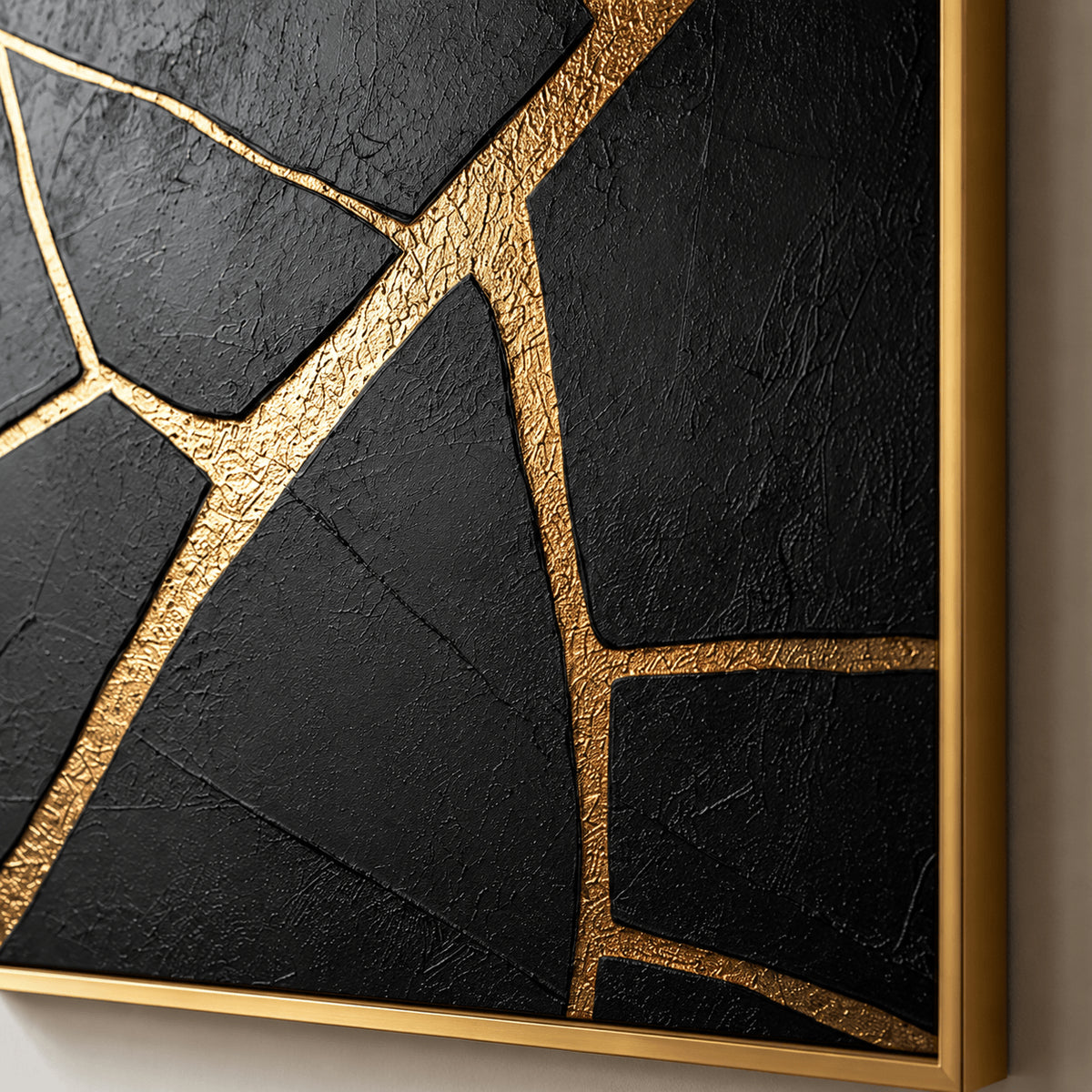 Black & Gold Art | Golden Fault Lines