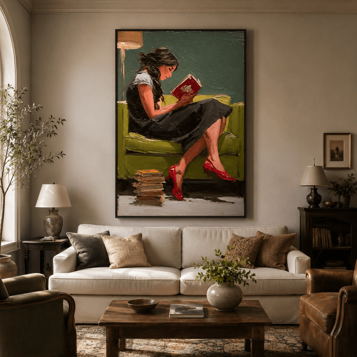 Impressionist Art | Evening Book Glow