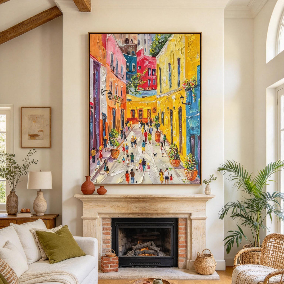 Contemporary Impressionist Cityscape | Sunlit Stroll