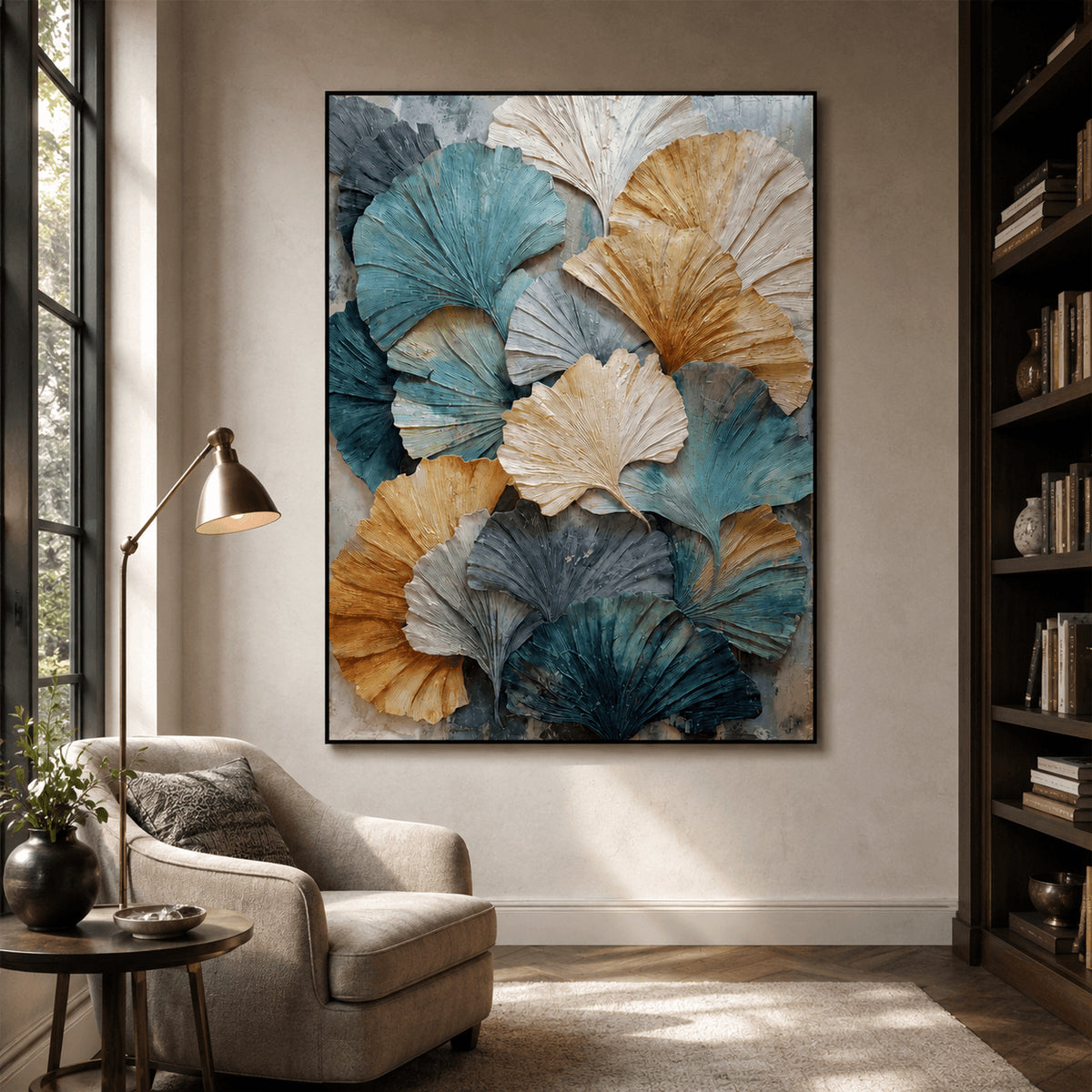 Contemporary Botanical | Autumn Ginkgo Leaves