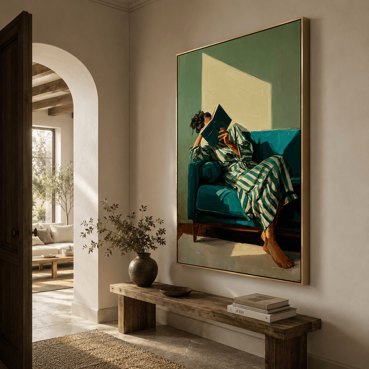 Impressionist Art | Sunlit Book Retreat