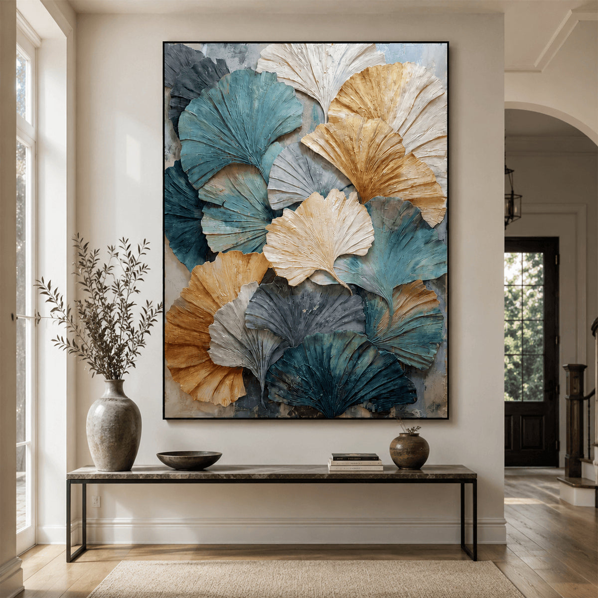 Contemporary Botanical | Autumn Ginkgo Leaves