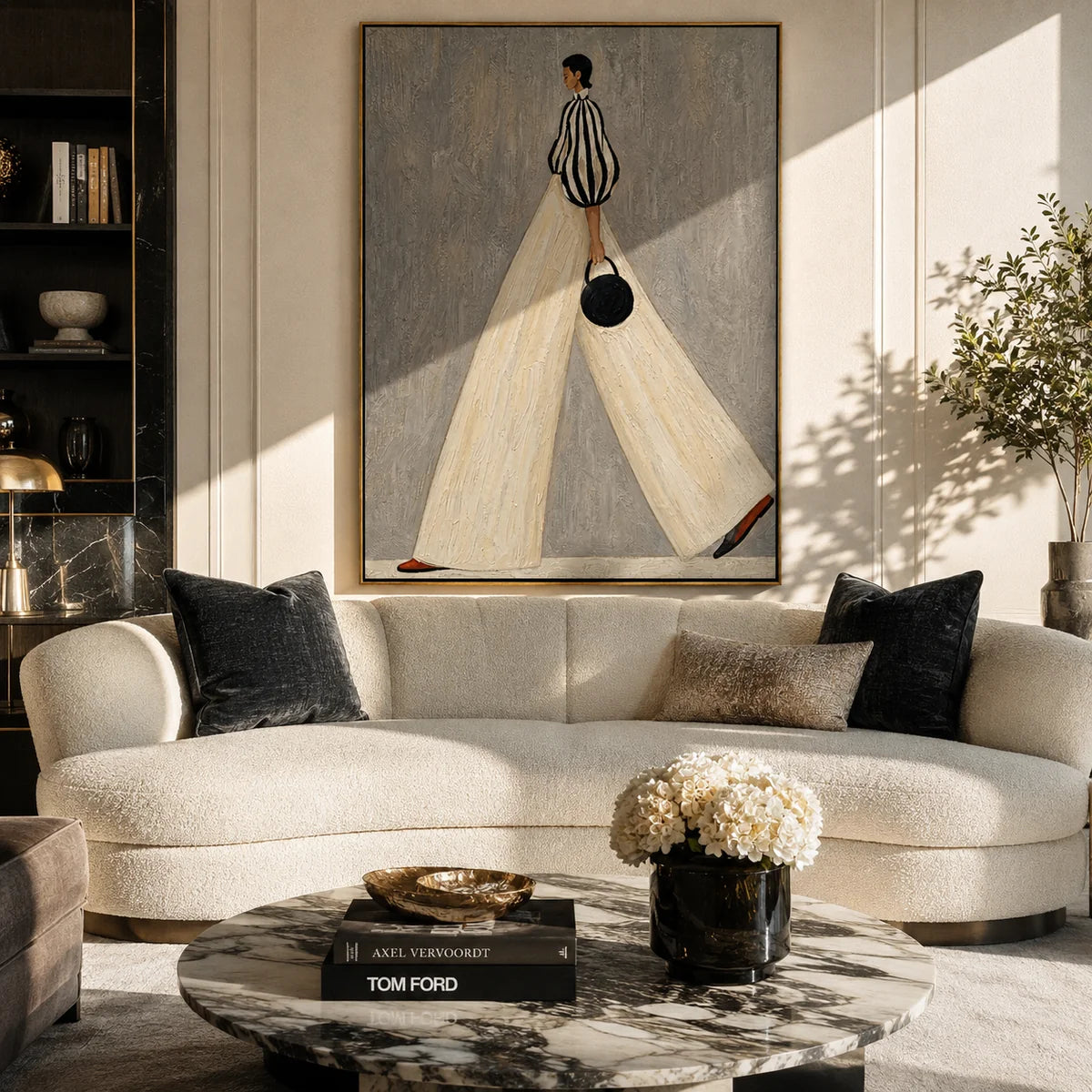 Minimalist Figurative Art | Ivory Stride