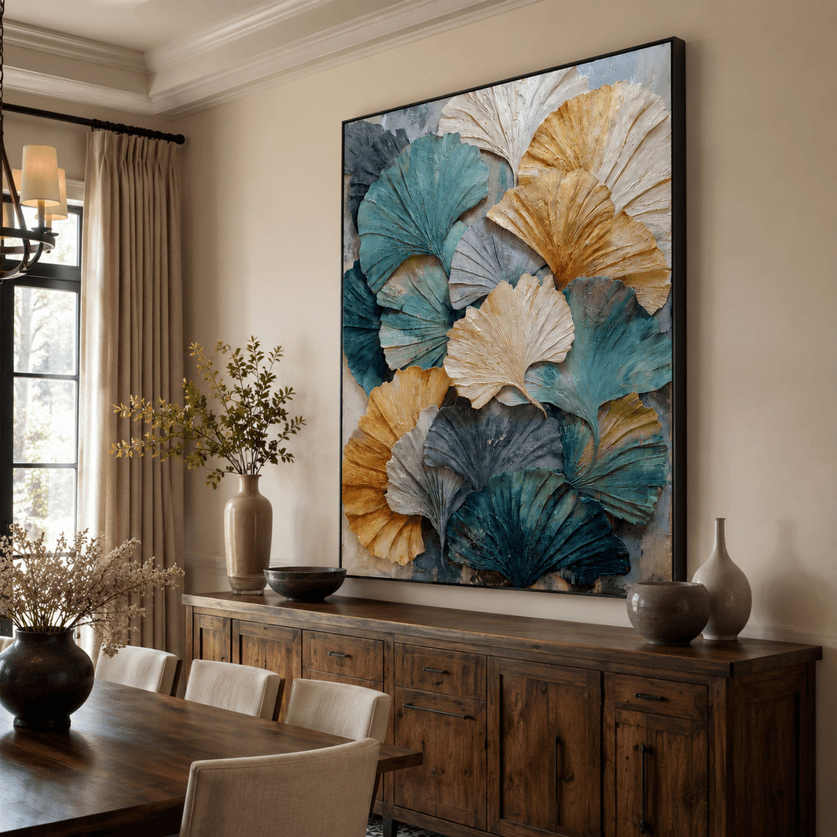 Contemporary Botanical | Autumn Ginkgo Leaves