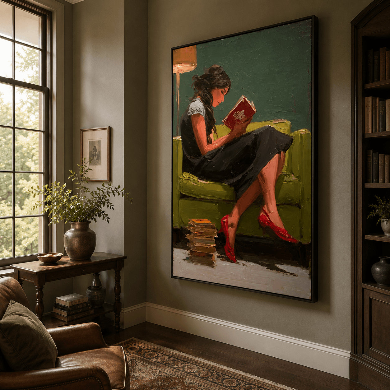 Impressionist Art | Evening Book Glow