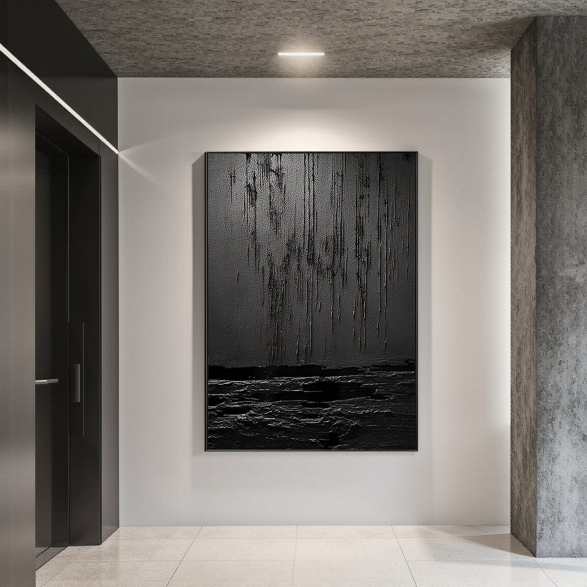 Sculptural Drip Effect Abstract Wall Art