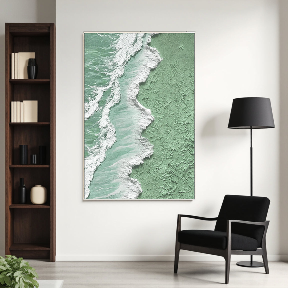 Turquoise Ocean Wave Canvas Painting
