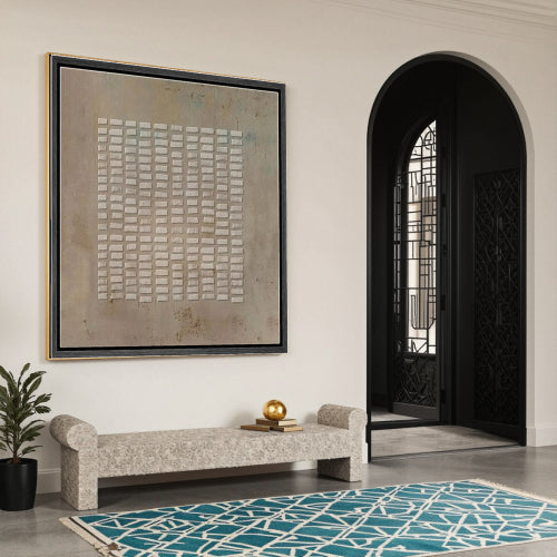 Textured Grid Block Wall Art