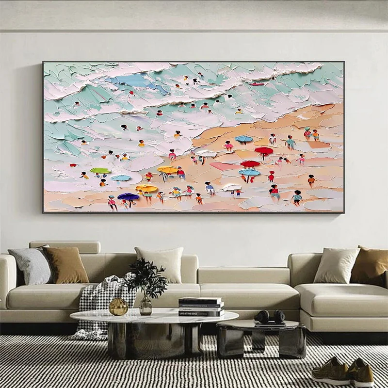 Textured Pastel Beach Wall Art