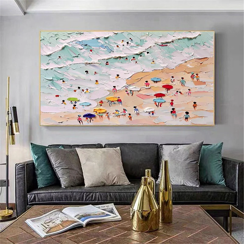 Textured Pastel Beach Wall Art