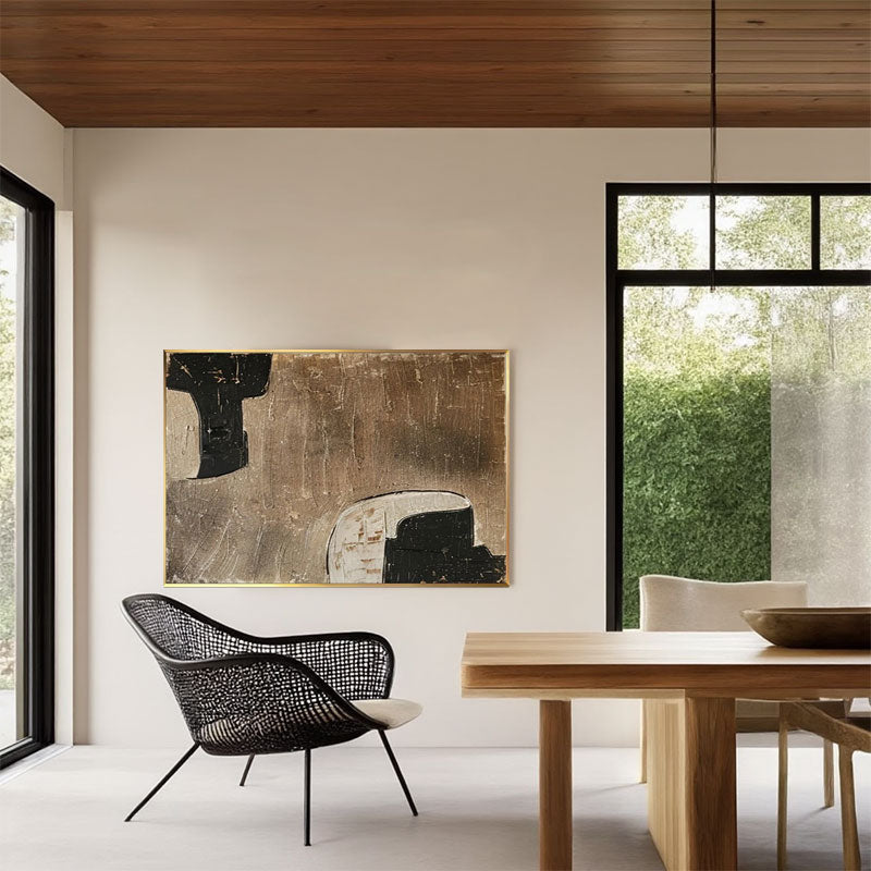 Textured Contrast Shape Wall Art