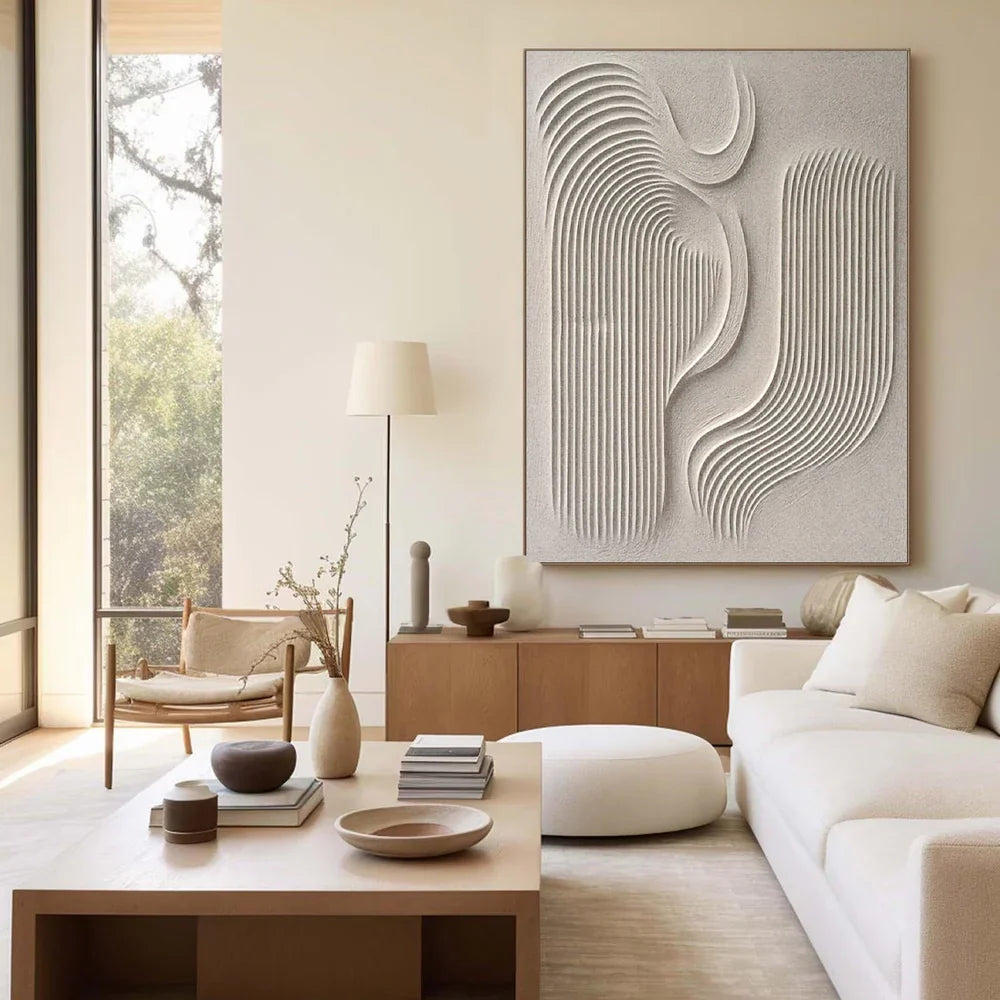 Sculptural Flowing Lines Wall Art