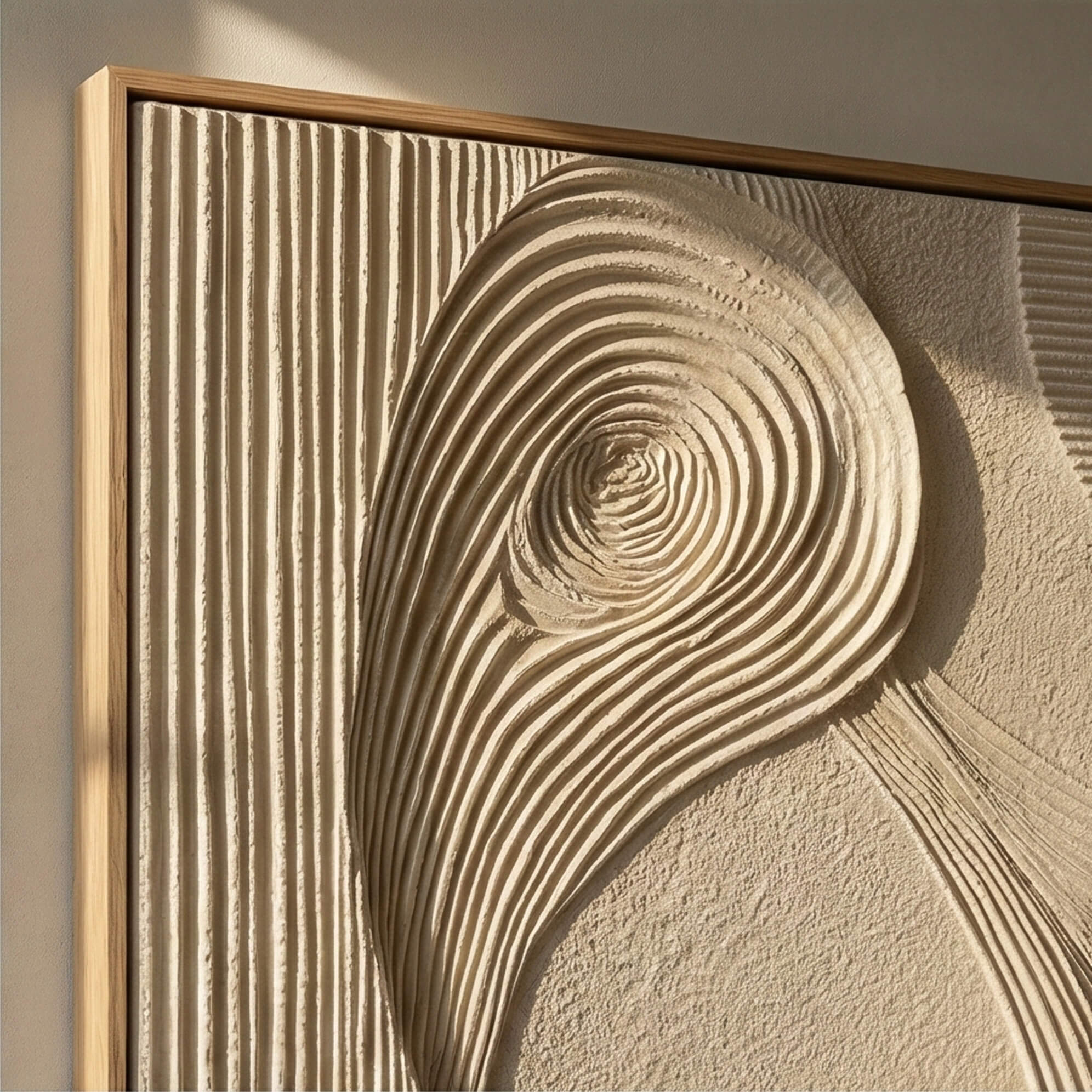3D Sculptural Swirl Line Wall Art