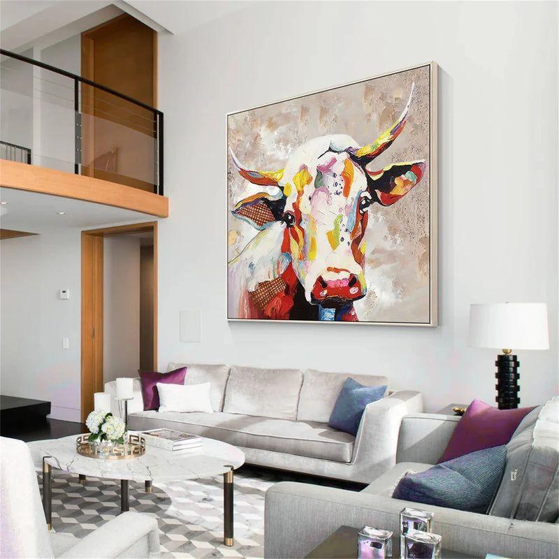 Abstract Animal Art Cow Texture Wall Art