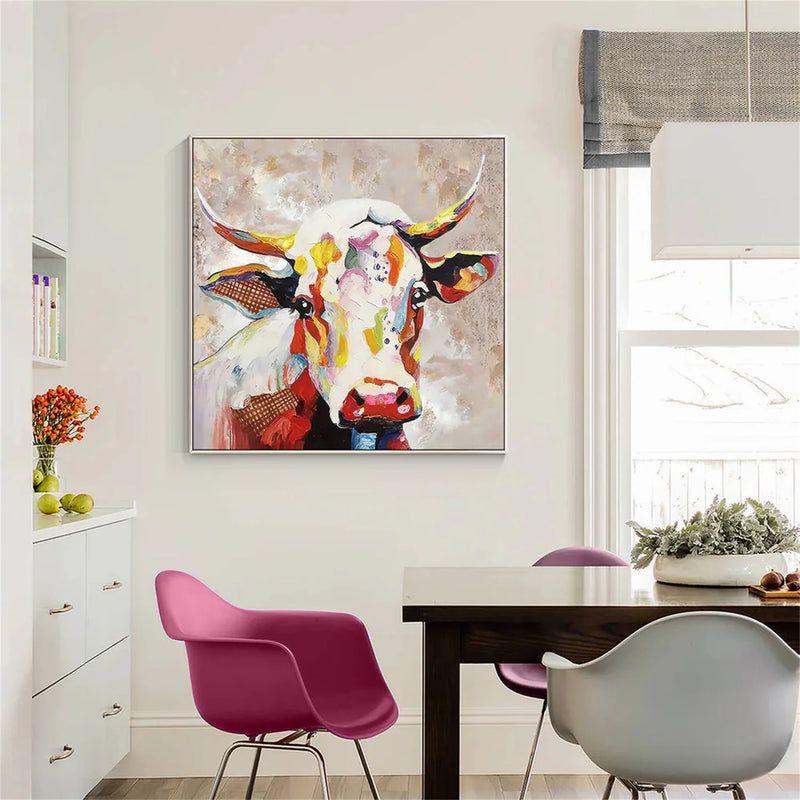 Abstract Animal Art Cow Texture Wall Art
