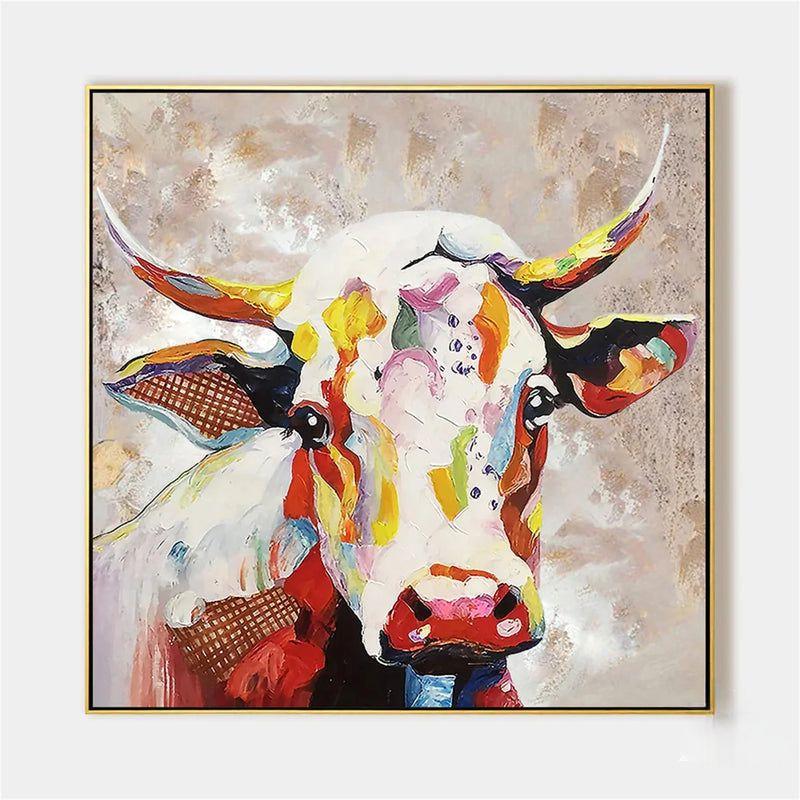 Abstract Animal Art Cow Texture Wall Art