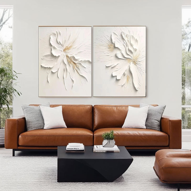 Sculptural Textured Petal Duo Set of 2