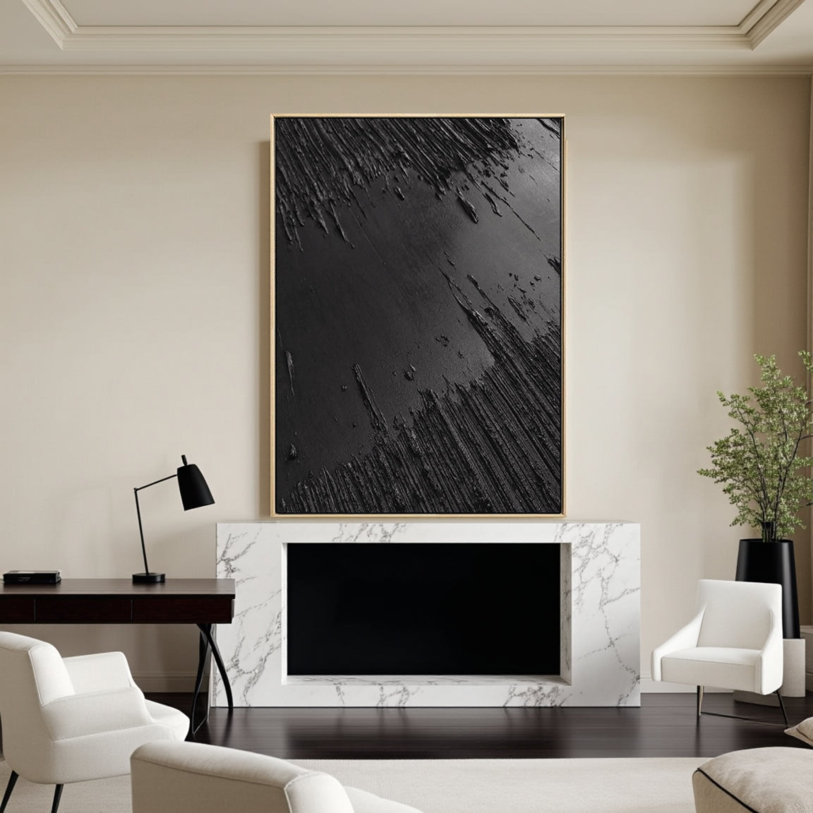 Textured Diagonal Scratch Wall Art