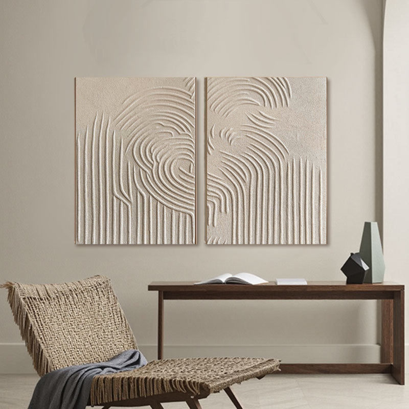 Contour Line Abstract Canvas Wall Art Set of 2
