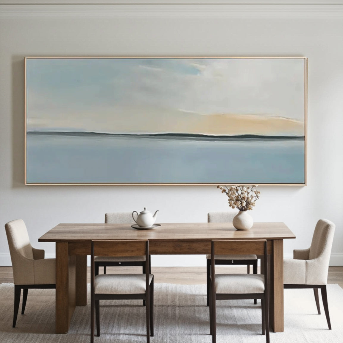 Golden Horizon Ocean Canvas Art