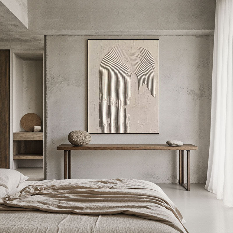 Sculptural Rainbow Contour Wall Art