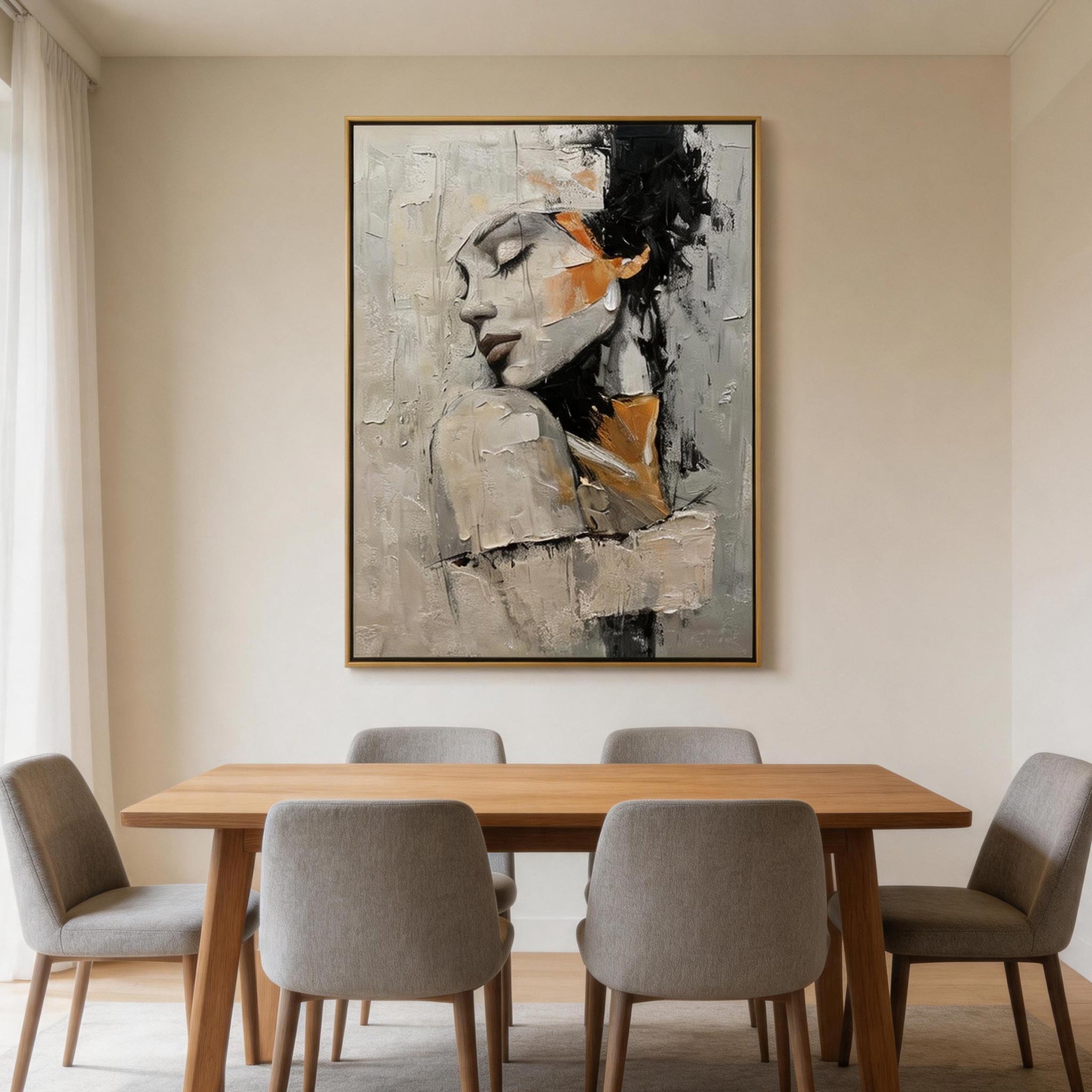 Neutral Portrait | Abstract Textured Wall Art