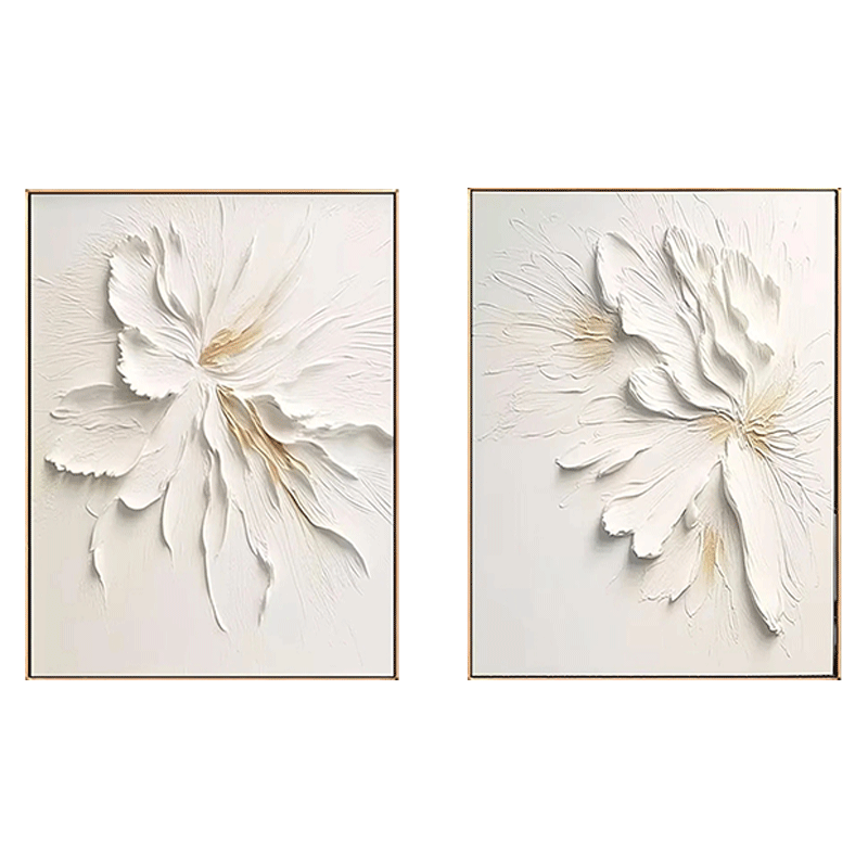 Sculptural Textured Petal Duo Set of 2
