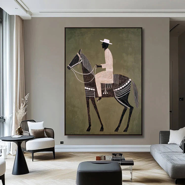Silhouette Cowboy Rider Wall Art