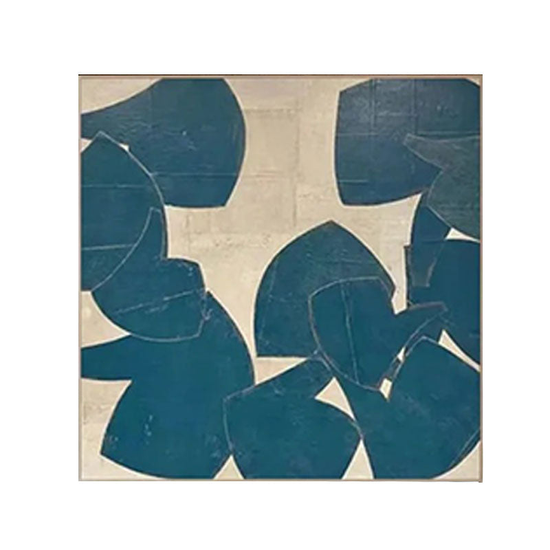 Modern Navy Petal Cluster Wall Art