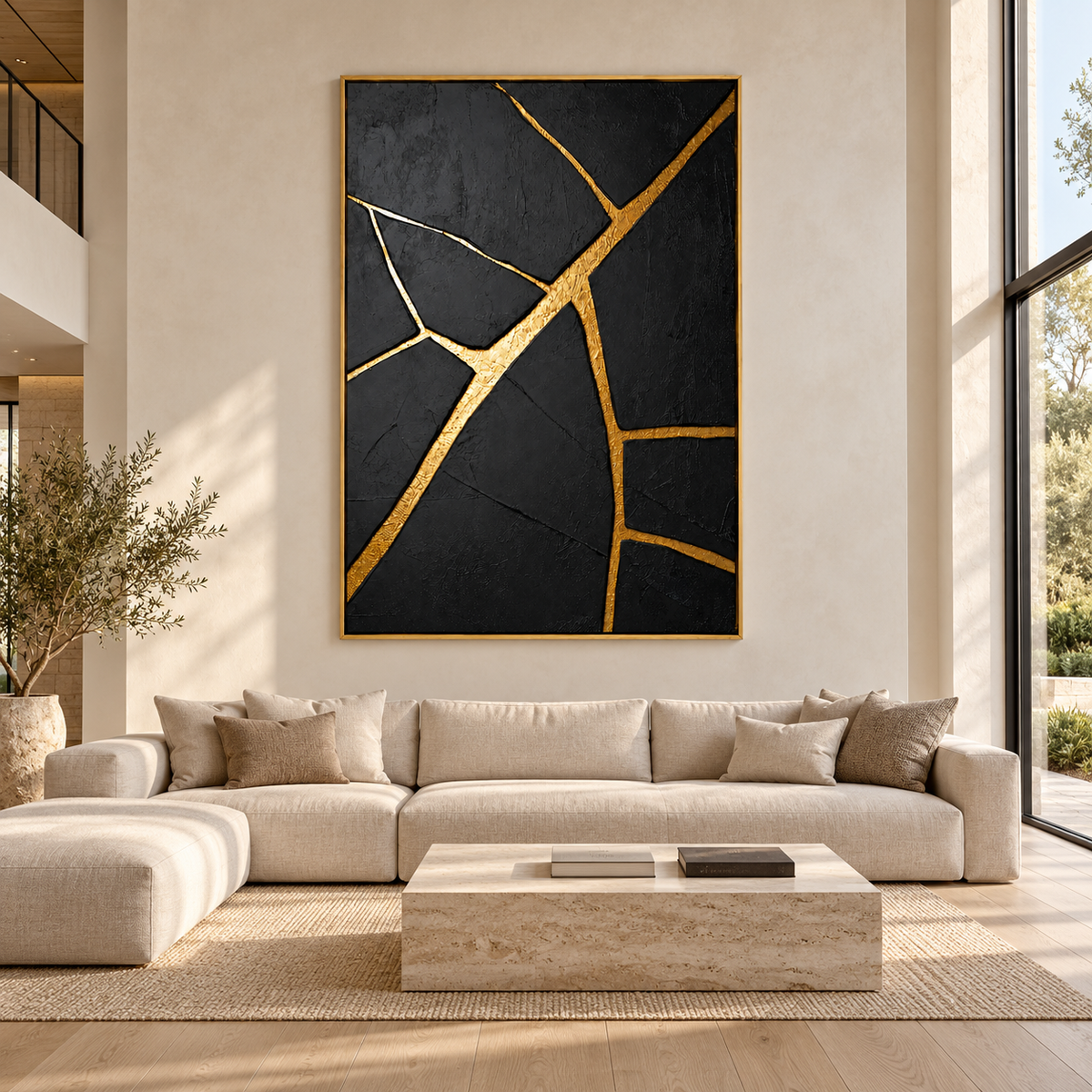 Black & Gold Art | Golden Fault Lines