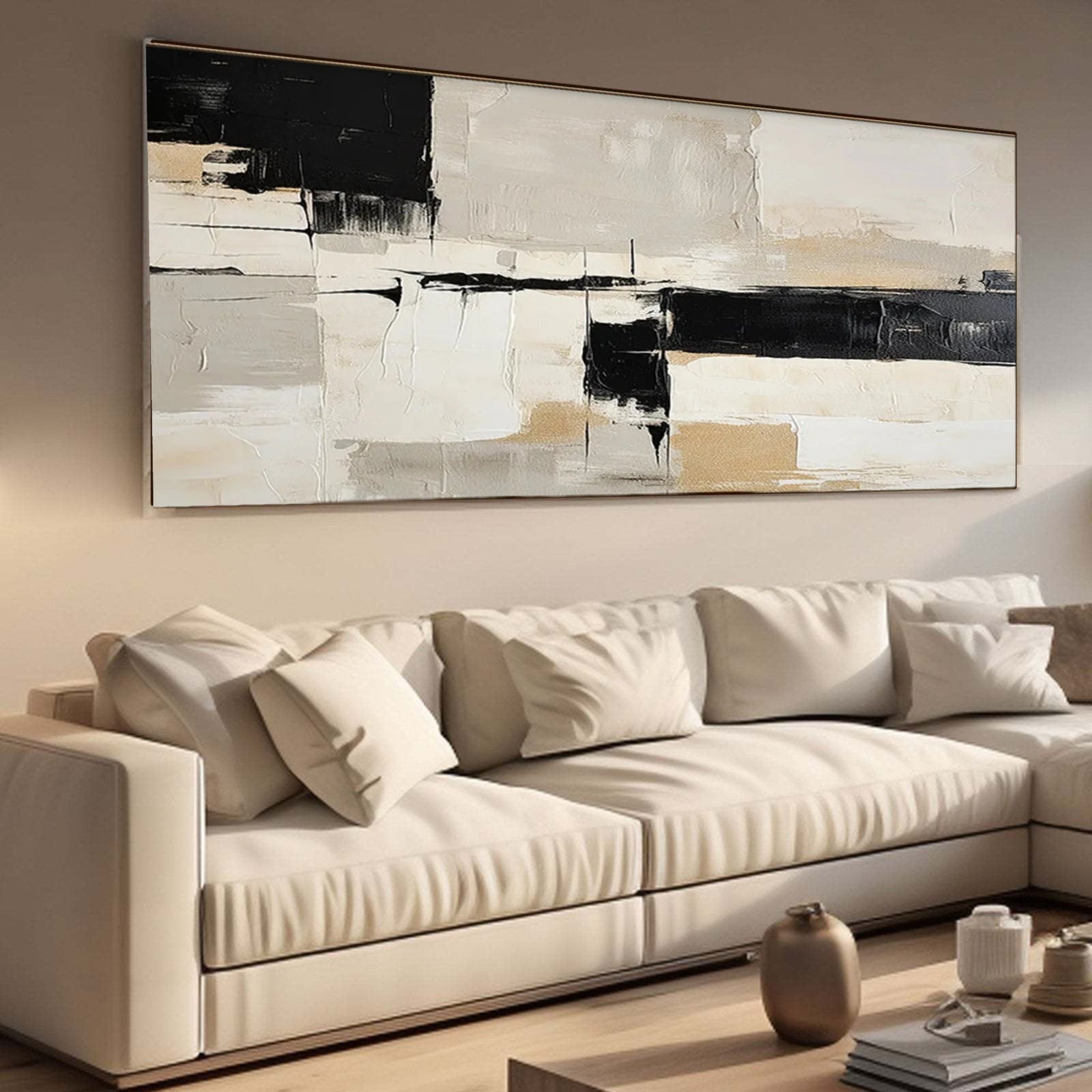 Textured Color Block Abstract Art