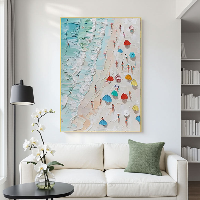 Seascape and Snowy Peak Painting