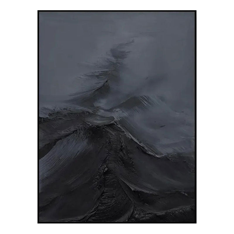 3D Textured Grey Swirl Wall Art