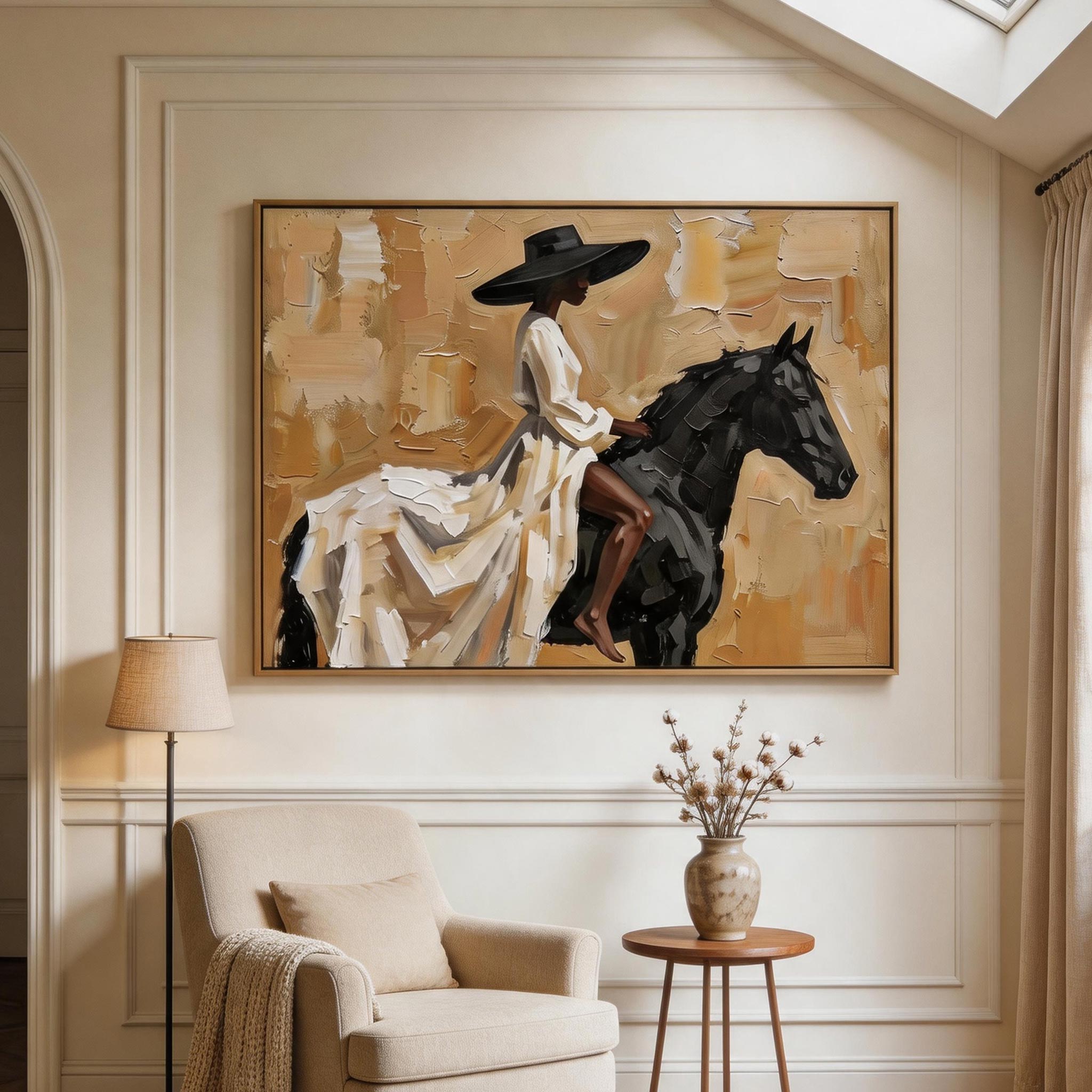 Vintage Americana Art | Ivory Reins Drift