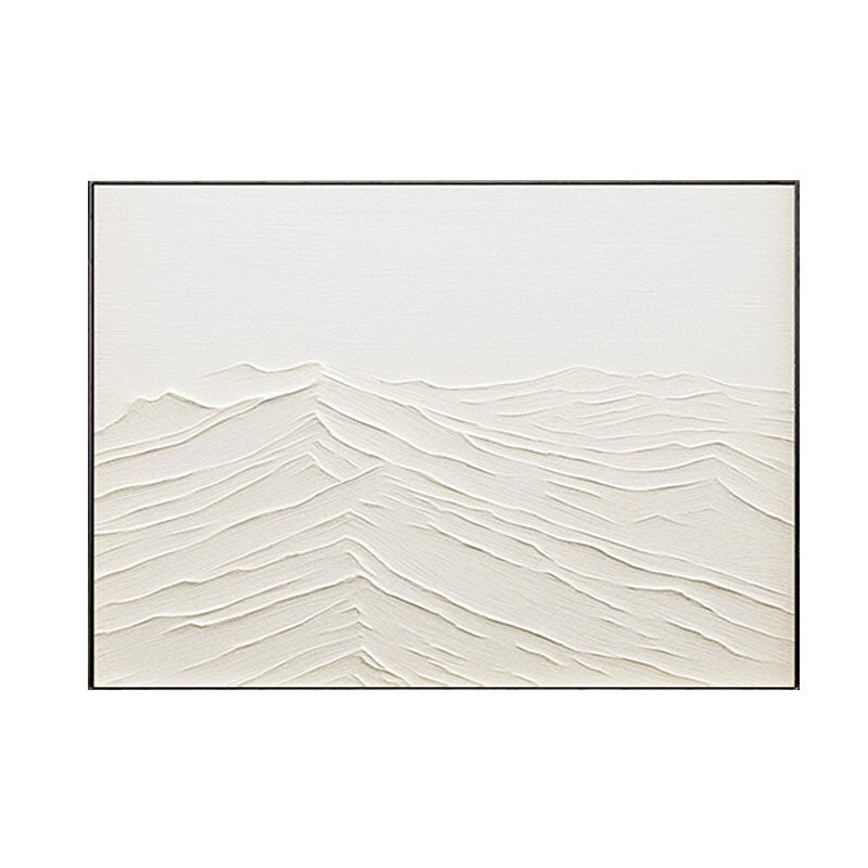 Textured Off-White Mountain Range Wall Art