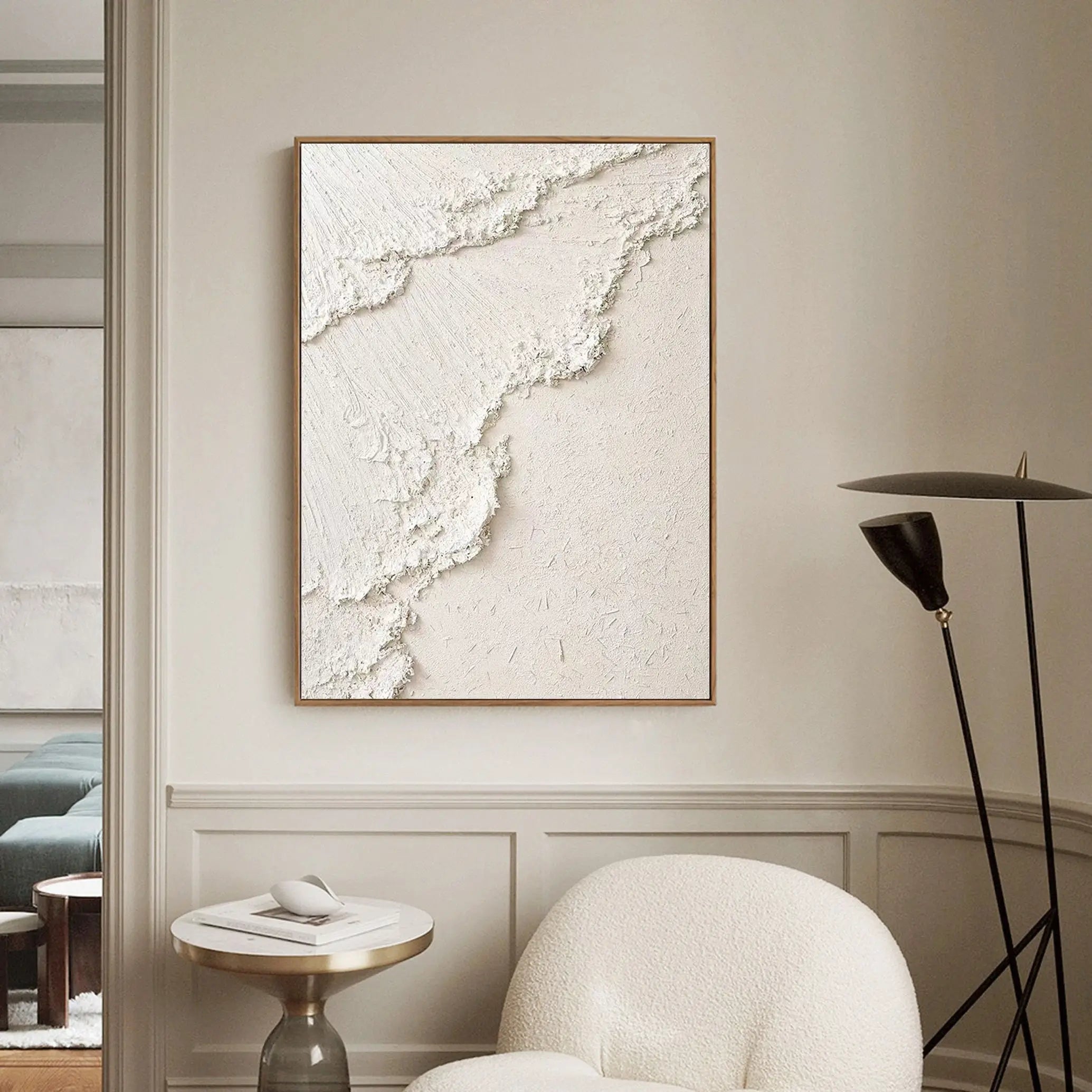 Beige Minimalist Textured Wall Art