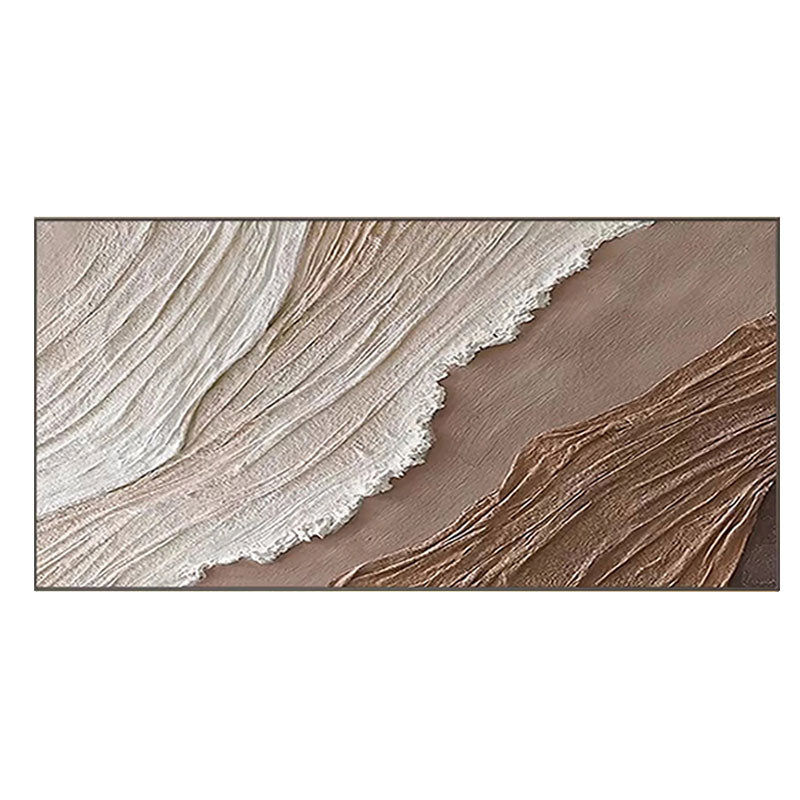 Textured Wave Wall Art – Neutral Tone Coastal Decor