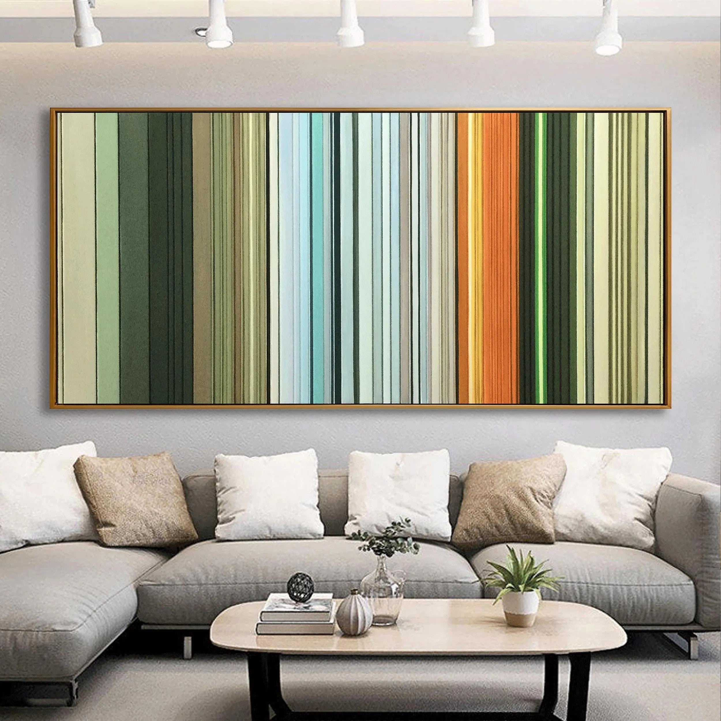 Vertical Stripe Gradient Wall Art