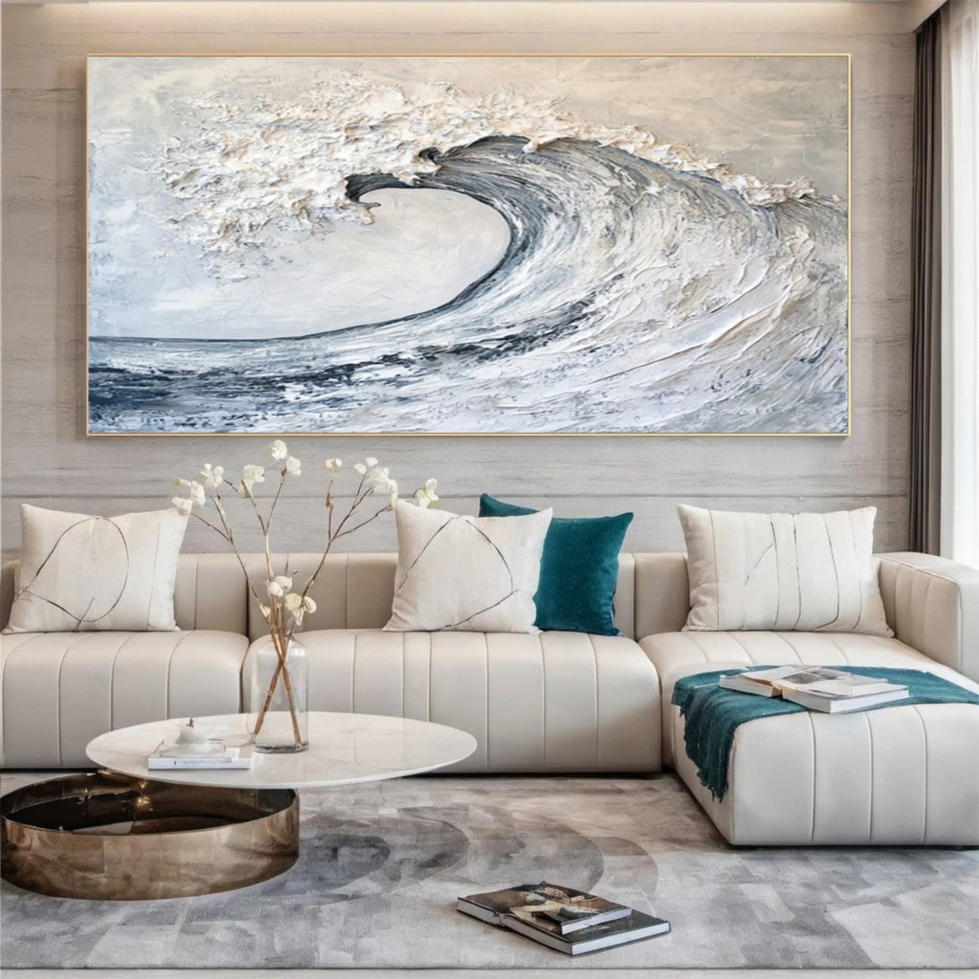 Textured Sea Wave Wall Art