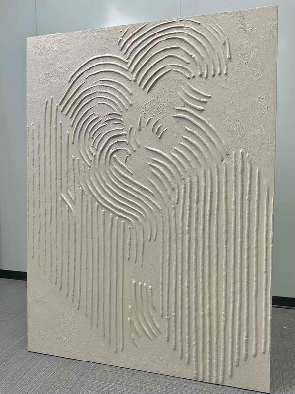 Minimalist Textured Art | Quiet Embrace - Real artwork photo