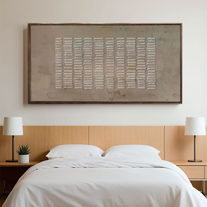 Textured Brick Grid Wall Art