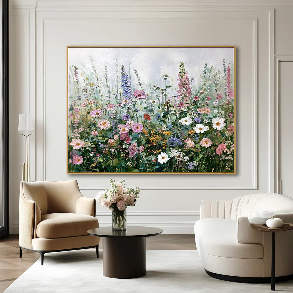 Impasto Wildflower Meadow Wall Art