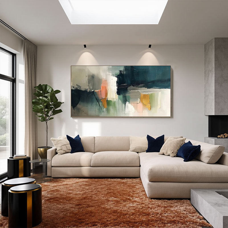 Multicolor Abstract Expressionist Canvas Art