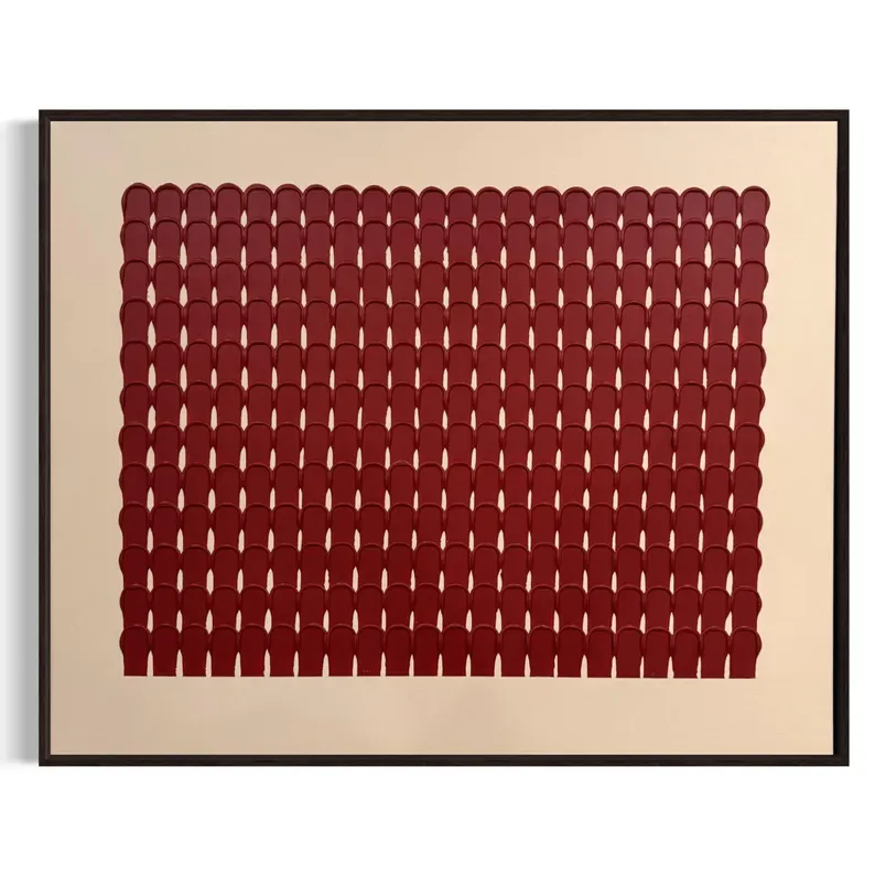 Minimalist Red Geometric Wall Art – Abstract Modern Canvas