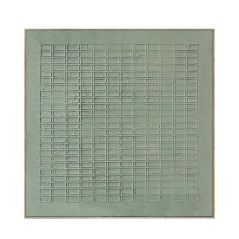 Textured Sage Grid Wall Art
