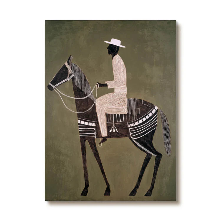 Silhouette Cowboy Rider Wall Art