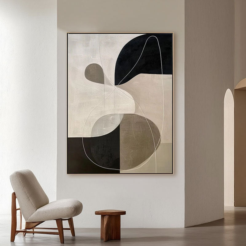 Textured Geometric Shapes Wall Art