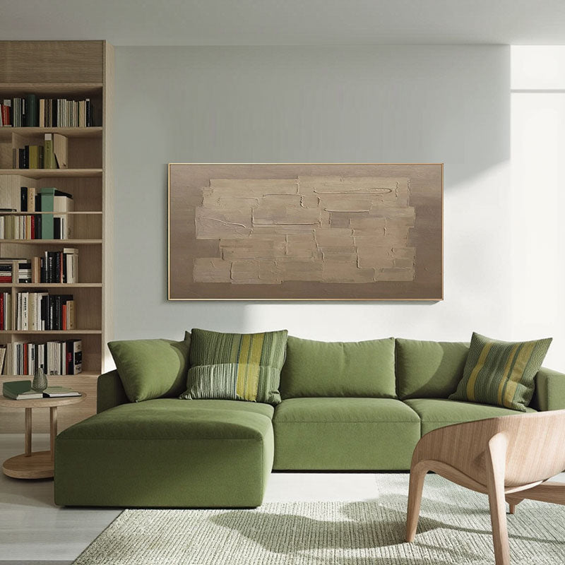 Textured Wood Block Panel Art
